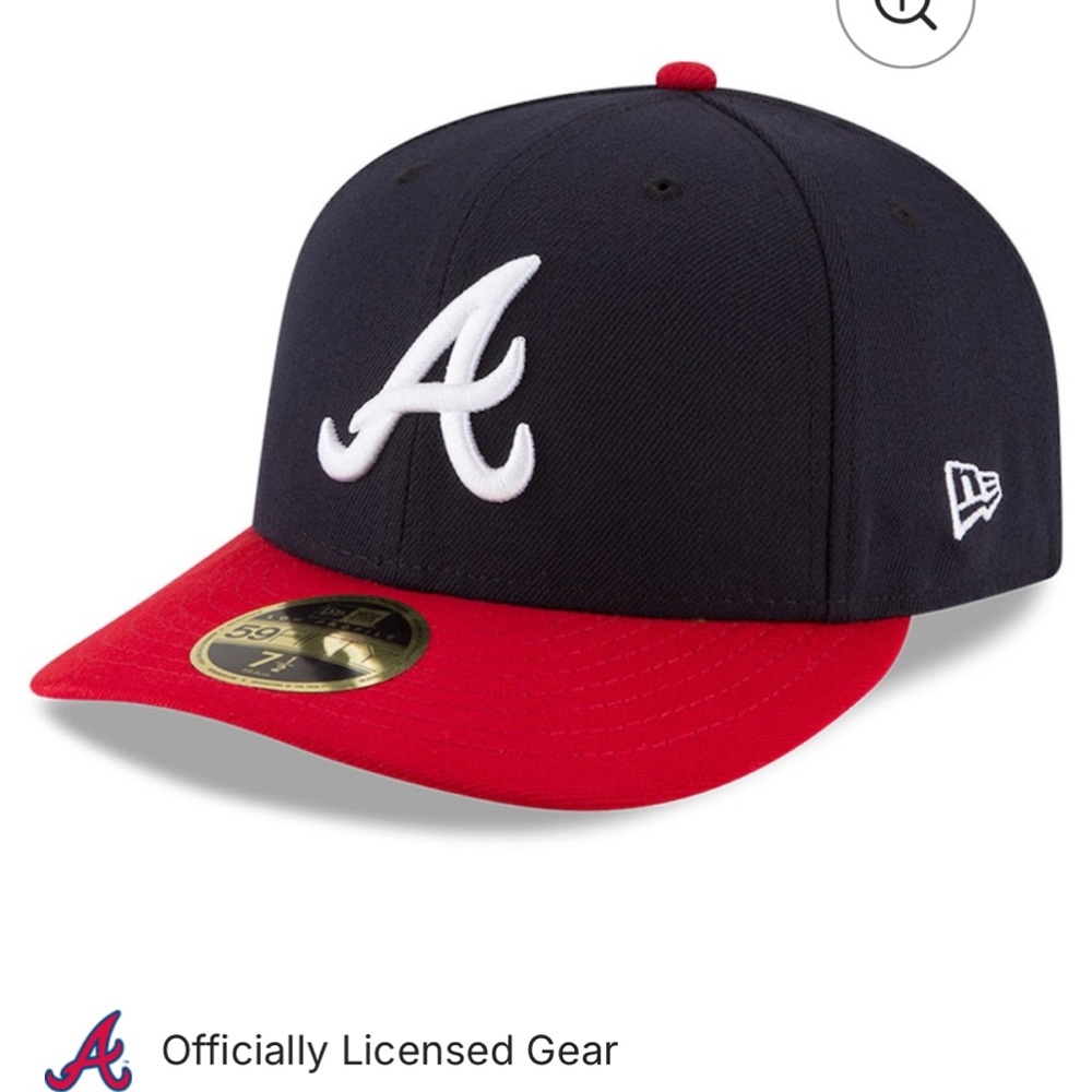 New Era 59FIFTY Navy and Red Cap with White Logo